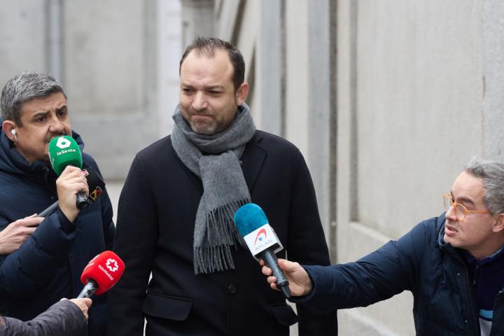 El hijo del exministro de Transportes, José Luis Ábalos, en marzo en Madrid.
