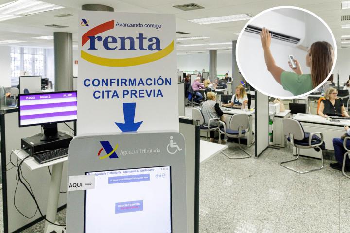 Oficina de Hacienda e instalación de aire acondicionado