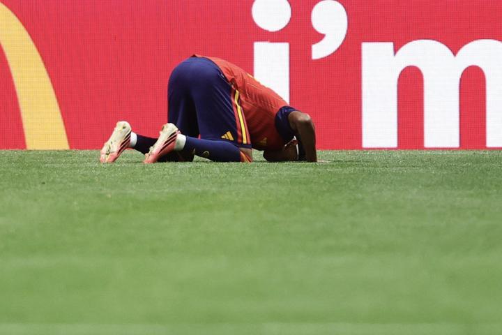 Lamine Yamal tras marcar el 1-0 contra Arabia Saudí