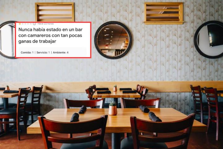 Crítica a un restaurante porque los camareros "no tenían ganas de trabajar".