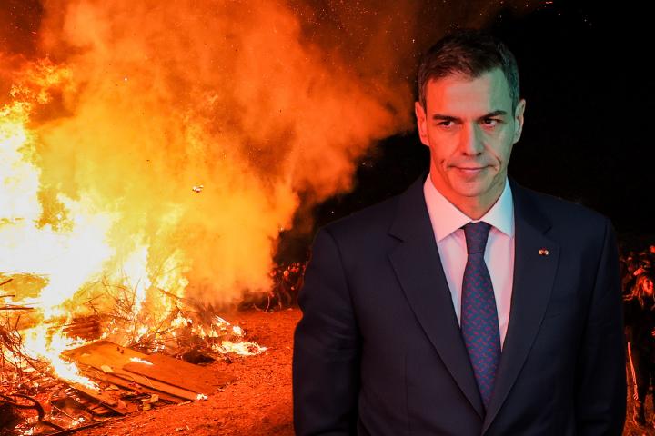 Pedro Sánchez, en su particular hoguera de San Juan