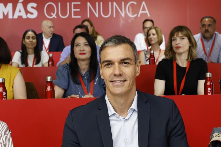 El presidente del Gobierno, Pedro Sánchez, durante la reunión del Comité Federal del PSOE.