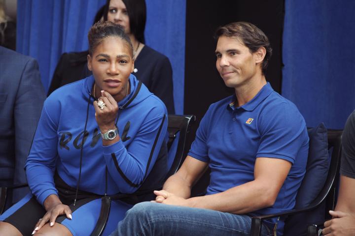 Foto de archivo de Serena Williams y Rafa Nadal.