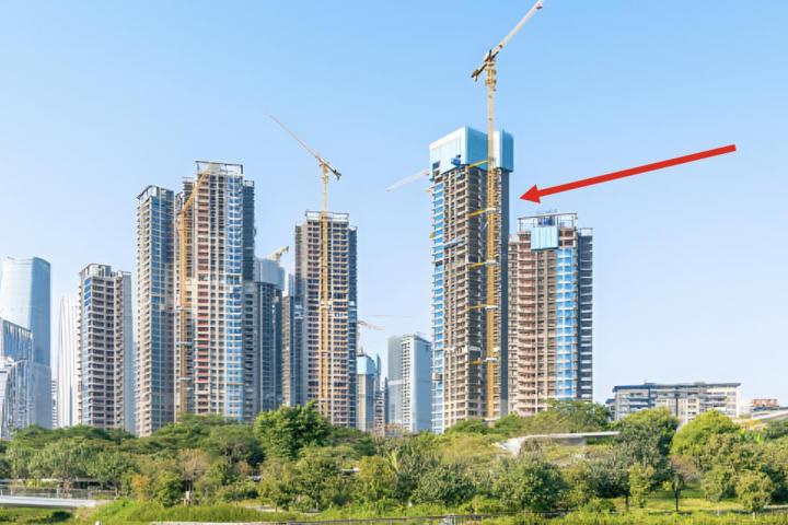 Una imagen de archivo de varios edificios en construcción en China