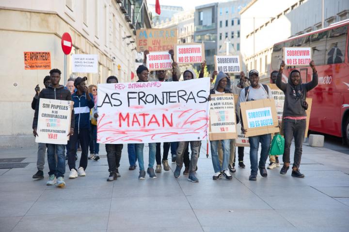 Protesta cerca del Congreso en 2024 para solicitar la regularización de migrantes