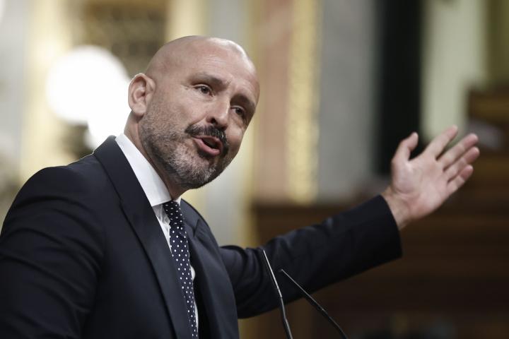 El diputado del PP Jaime de los Santos interviniendo en el Congreso.