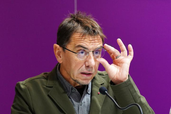 El que fuera fundador de Podemos, Juan Carlos Monedero, en un acto de apoyo a la candidatura de Podemos Galicia 'Rexurdir', el 14 de diciembre de 2022, en Santiago de Compostela.