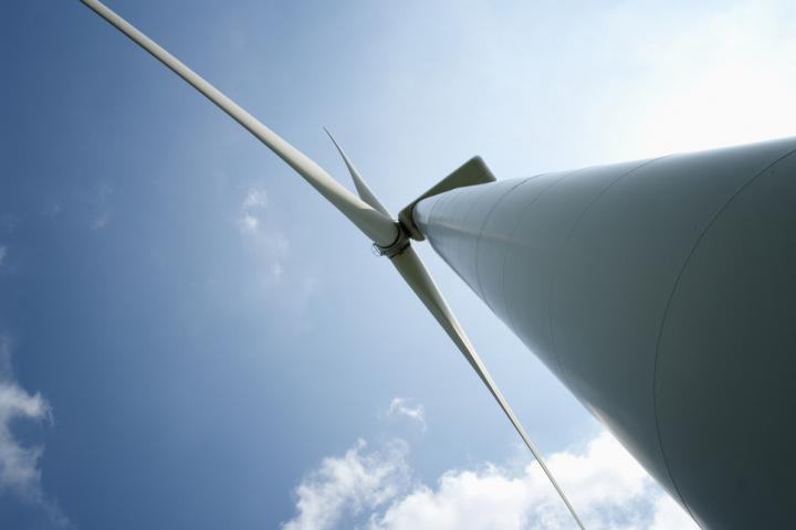 Un aerogenerador, en una imagen de archivo