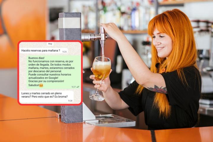 Una mujer tirando una caña