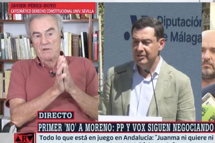 Javier Pérez-Royo en 'Al Rojo Vivo'.