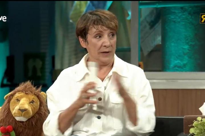 Blanca Portillo en su visita a 'La Revuelta'.
