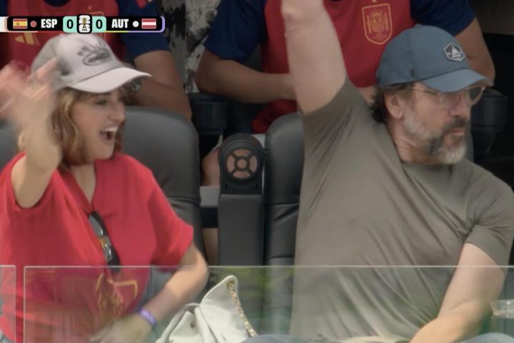 Penelope Cruz y Javier Bardem en el España-Austria