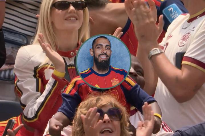 Aficionados animando a España