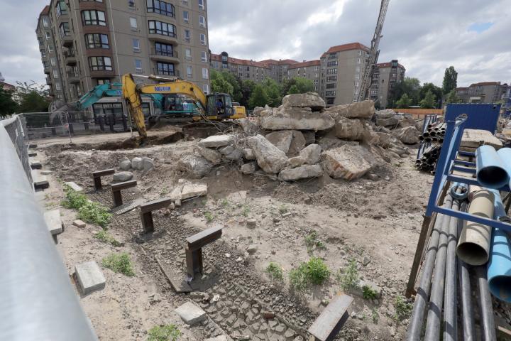 Restos de un búnker de la época de Hitler en Berlín