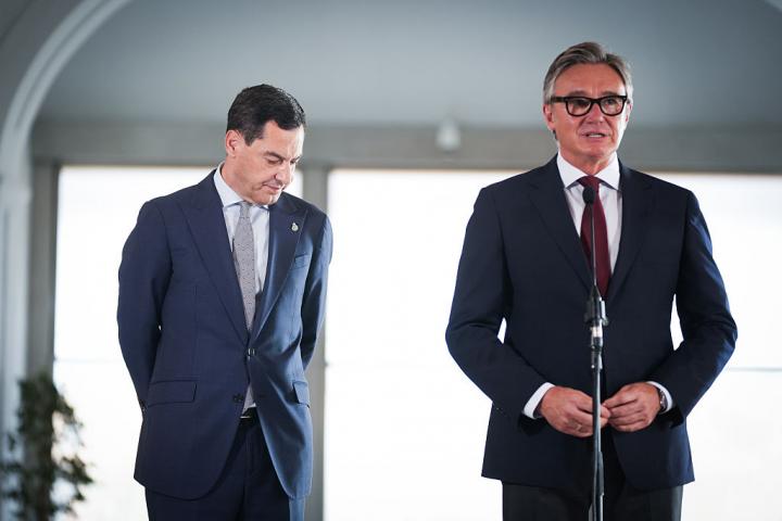 Juanma Moreno y Manuel Gavira.