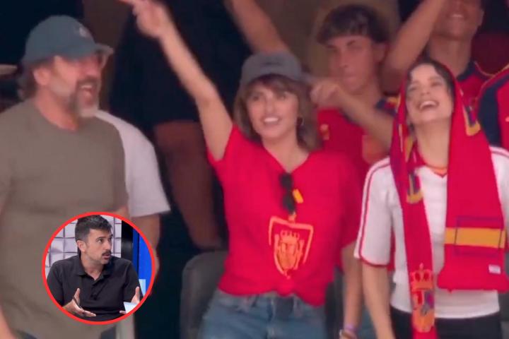 Montaje con Ramón Espinar y Javier Bardem, Penélope Cruz y Rosalía.