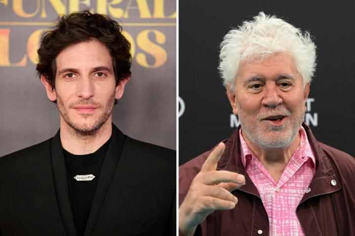 El actor Quim Gutiérrez y el cineasta Pedro Almodóvar.