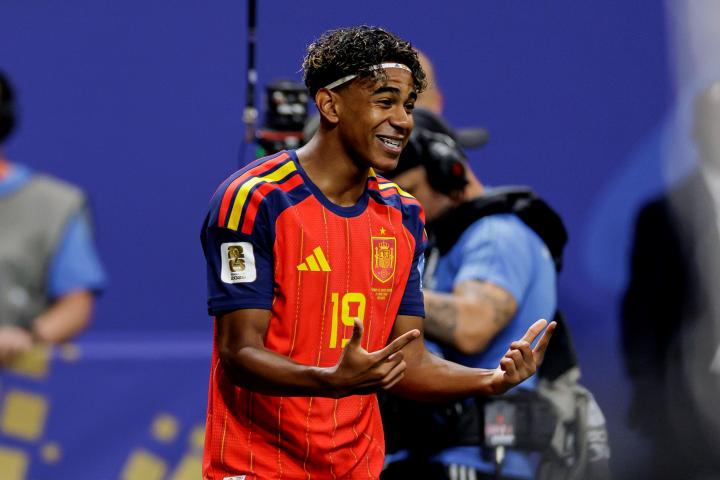 Lamine Yamal en uno de los partidos de la selección española en el Mundial.