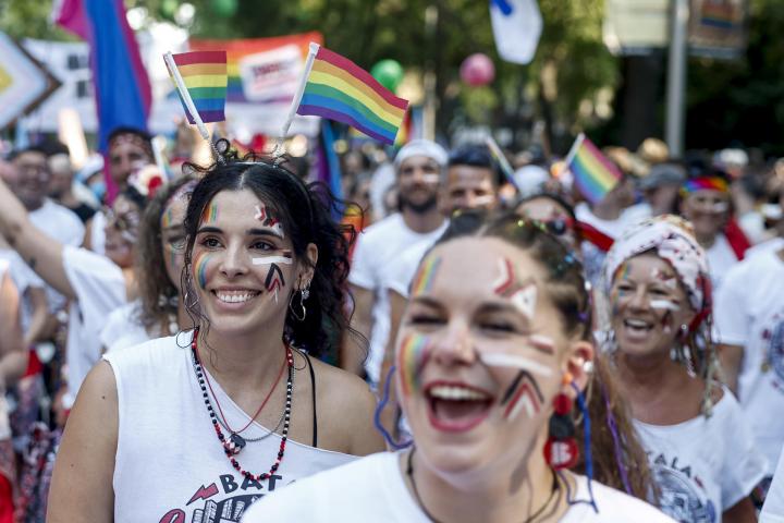 Vista general de la manifestación del Orgullo 2026 en Madrid.