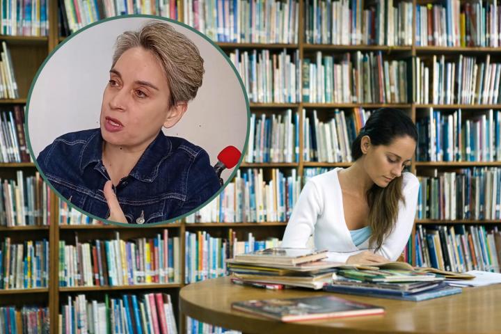 La profesora Olga García