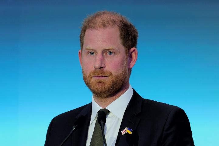 El príncipe Harry en su discurso en el Kyiv Security Forum celebrado en abril de 2026 en la capital de Ucrania