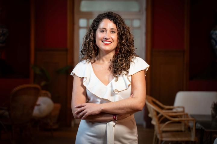 Enma López, durante su entrevista con El HuffPost