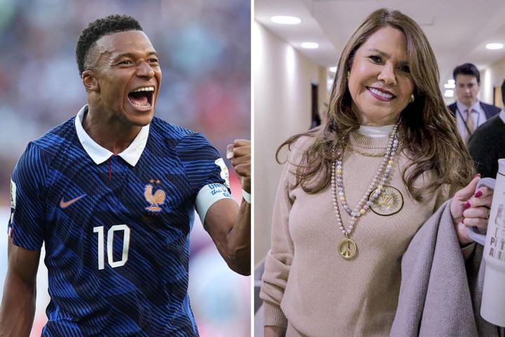 Fotomontaje de Kylian Mbappe y Celeste Amarilla.