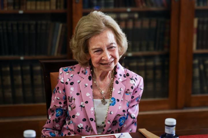 La reina Sofía, muy sonriente en la entrega del Premio Íñigo Álvarez de Toledo de Investigación en Nefrología