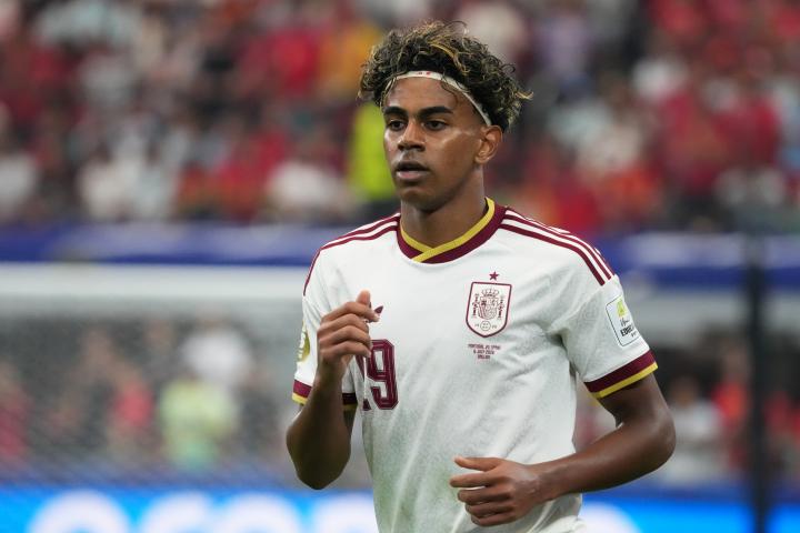 Lamine Yamal en el partido contra Portugal en los octavos del Mundial 2026.