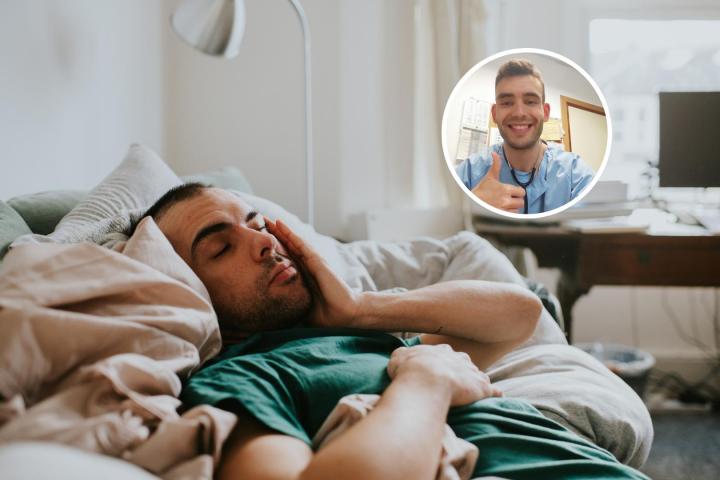 El enfermero Jorge Ángel y una persona con dificultad para dormir