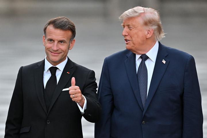 Emmanuel Macron y Donald Trump, juntos en un acto reciente