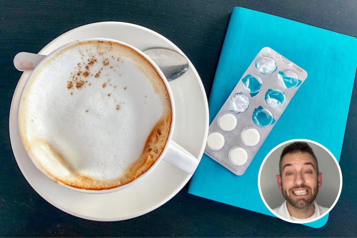 Guillermo Martín y un café con pastillas