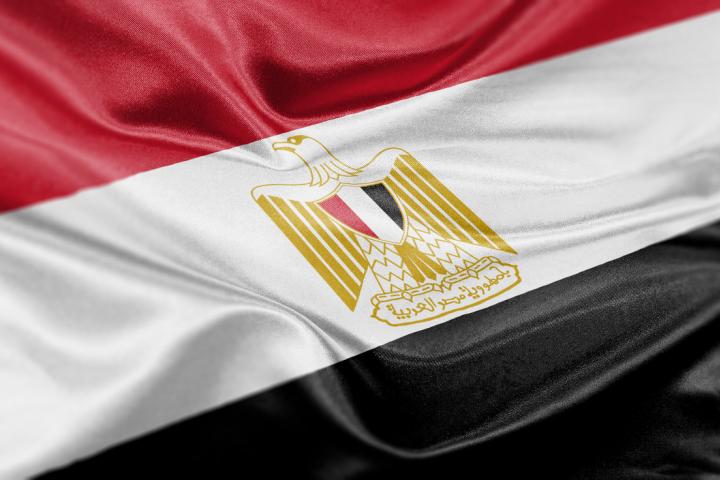 La bandera de Egipto