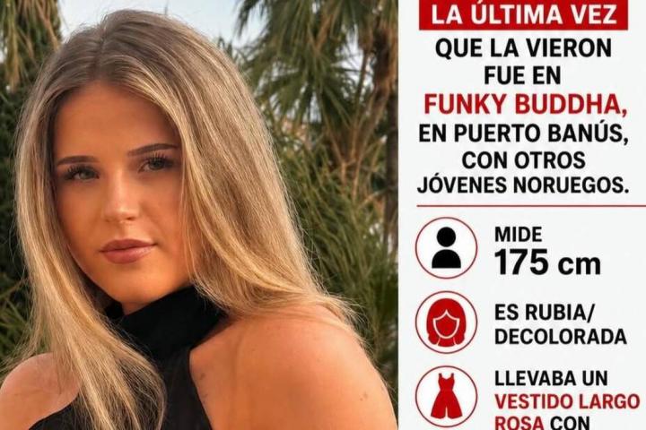 La joven Nikoline, en la imagen difundida por su familia para facilitar su búsqueda.
