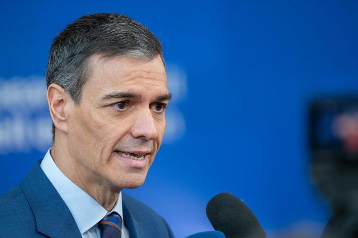 Pedro Sánchez, ante los medios