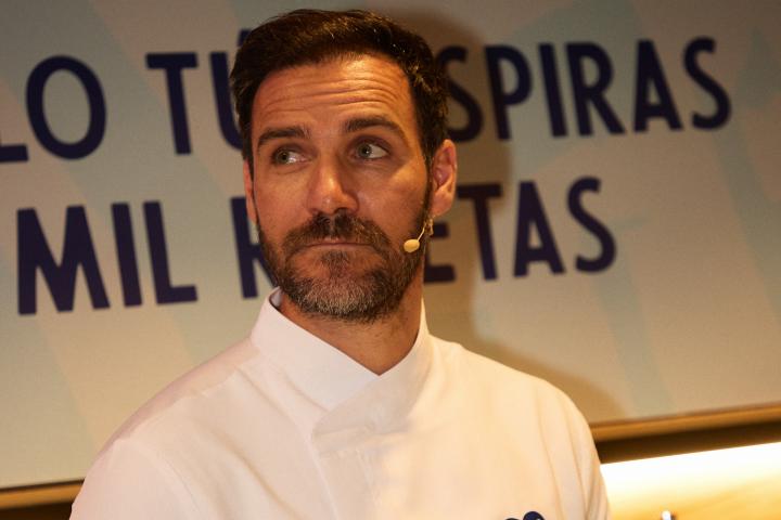 Saúl Craviotto, como imagen de Burgo de Arias en su última acción.