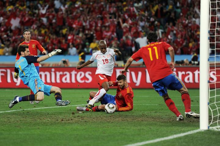 El gol de Suiza que sirvió para ponerle el susto en el cuerpo a la selección.