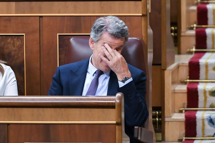 El presidente del PP, Alberto Núñez Feijóo