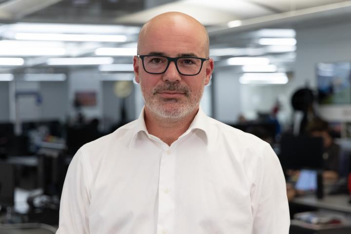 Francisco Martín, delegado del Gobierno en la Comunidad de Madrid, durante su entrevista con El HuffPost