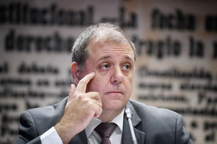 Juan Manuel Serrano, durante una comparecencia en el Senado