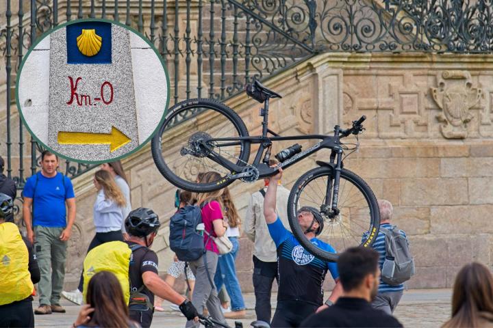 Un peregrino llega a Santiago