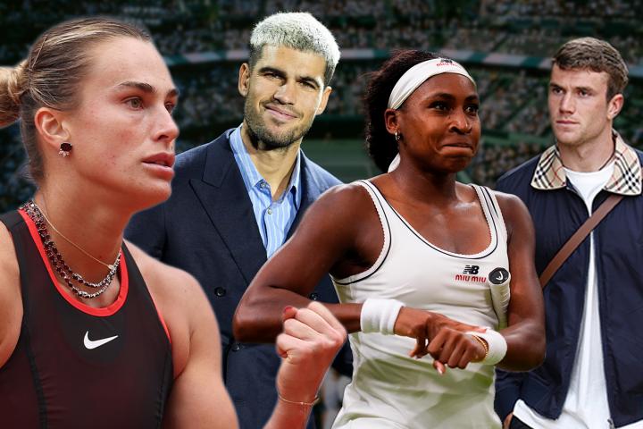 Aryna Sabalenka, Carlos Alcaraz, Coco Gauff y Jack Draper