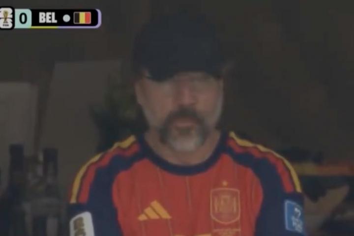 Javier Bardem, en el España-Bélgica.