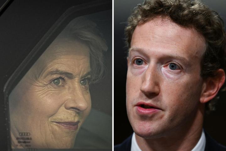 Ursula von der Leyen y Mark Zuckerberg