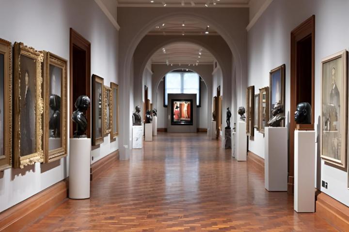 El interior de la renovada National Portrait Gallery en Londres
