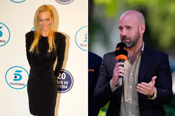 alt="alt="Belén Esteban, en una imagen de 2010, junto a Gonzalo Miró, en una reciente comparecencia de prensa para anunciar la cobertura del Mundial de fútbol en RTVE""