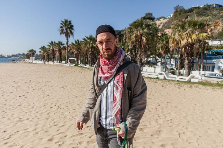 Fergie Chambers poses for pictures in Tunis, Tunisia, on February 8, 2024. James Cox Chambers Jr., born in 1985 and also known as Fergie Chambers, is an American political activist, philanthropist, and heir to the Cox family, who derives his wealth from Cox Enterprises. (Photo by Chedly Ben Ibrahim/NurPhoto via Getty Images)