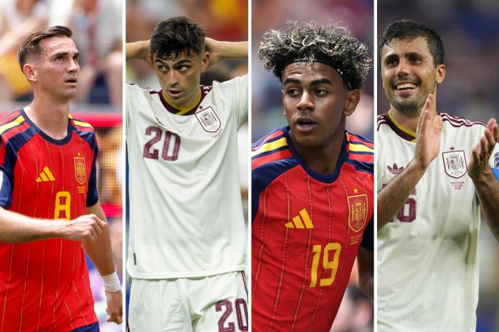 Jugadores de la selección española en el Mundial