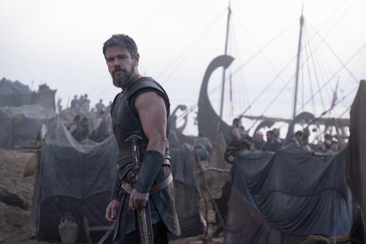 Matt Damon, en una escena de 'La odisea'