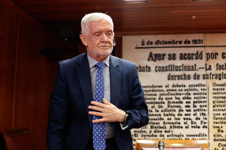 El Director Adjunto Operativo (DAO) de la Guardia Civil, Manuel Llamas, durante su comparecencia en la comisión de investigación del 'caso Koldo' del Senado.
